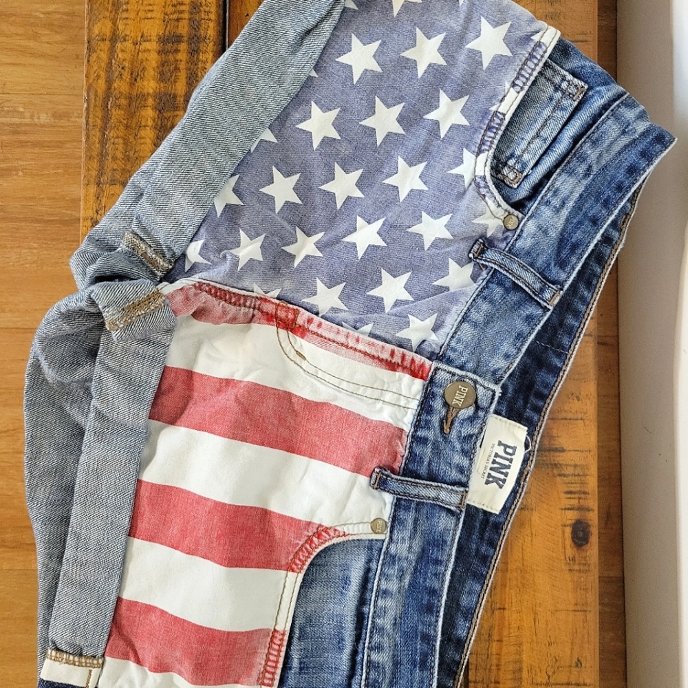 Pink American Flag shorts